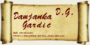 Damjanka Gardić vizit kartica